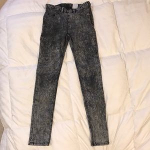 Black stone wash jeans